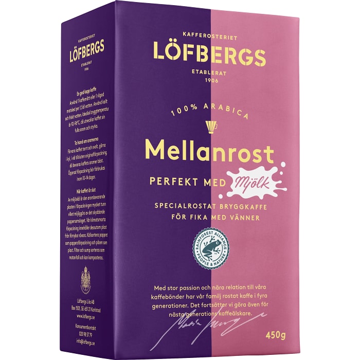 L fbergs Mellanrost M Melk 100 Arabica 450g Norway Americana l-fbergs-mellanrost-m-melk-100-arabica-450g-norway-americana